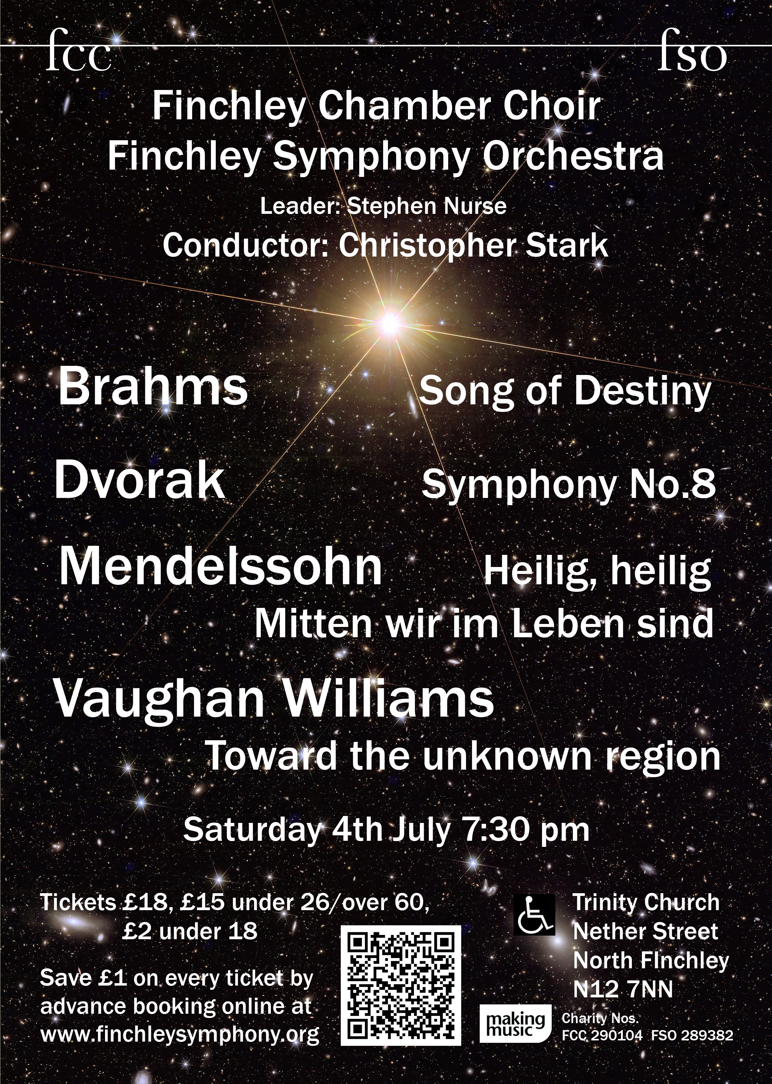 Poster for concert on 