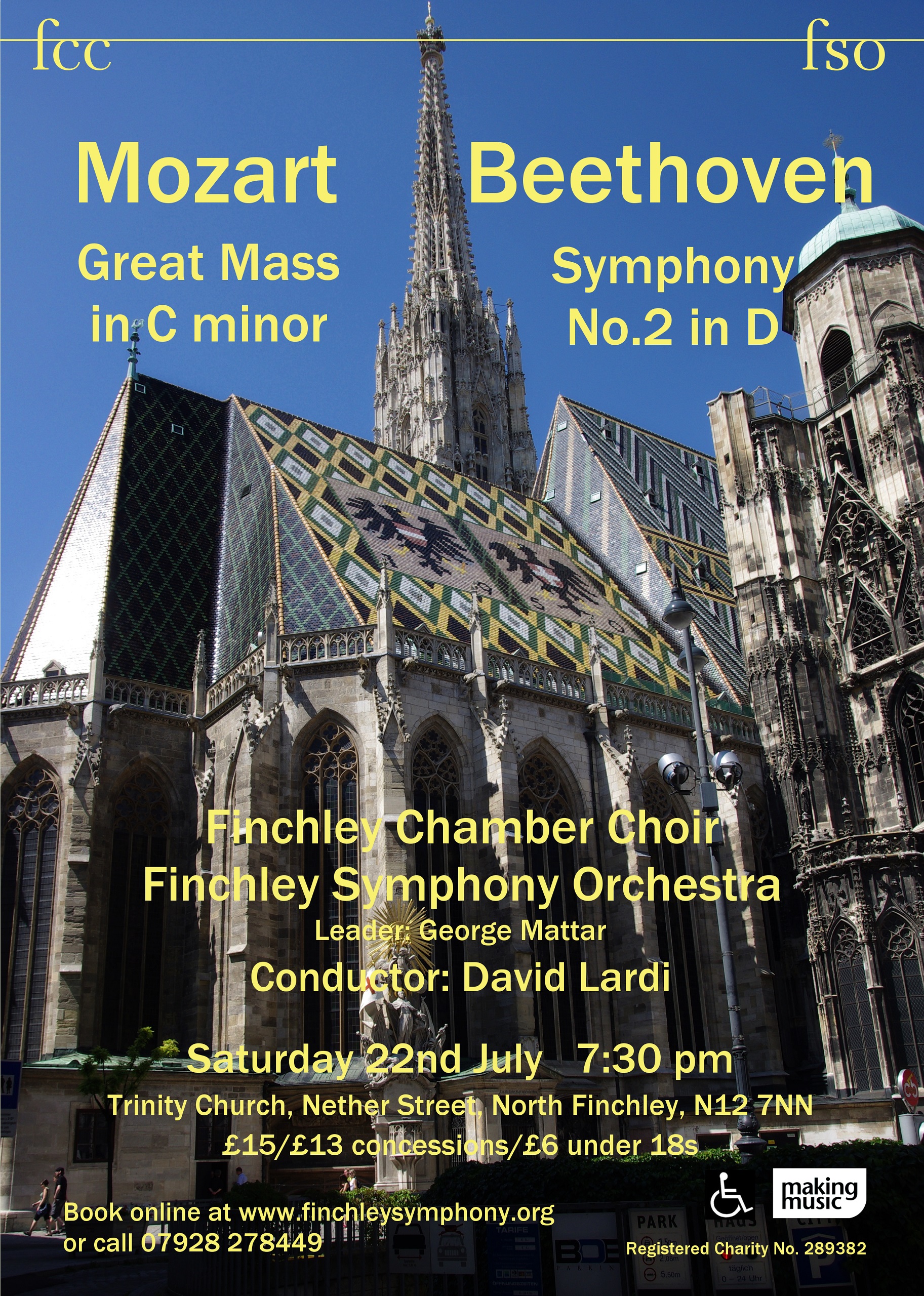 Poster for concert on 